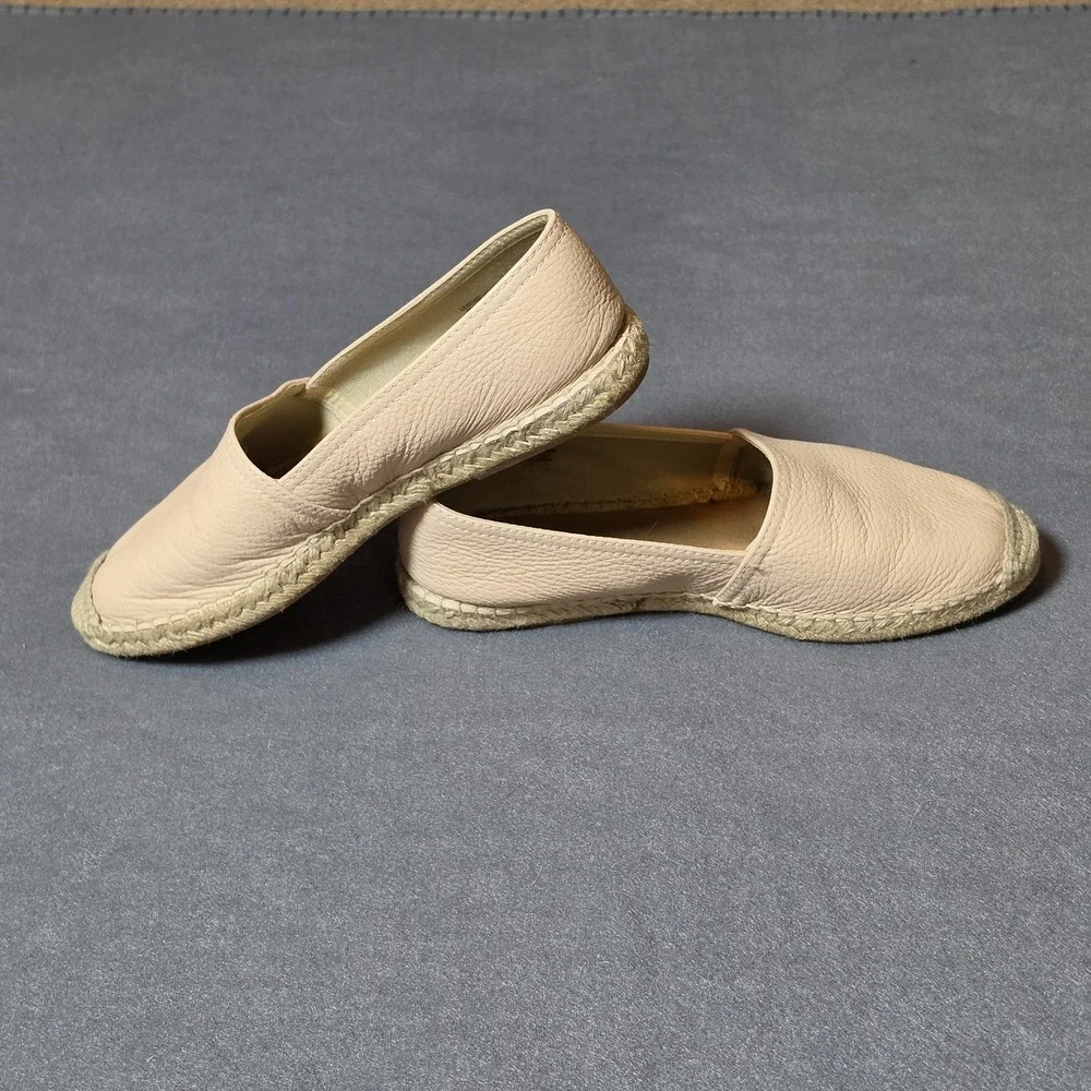 Maypol Espadrilles Lt Pink Pebbled Leather Slip On Shoes Wmn's 40 / US 9.5